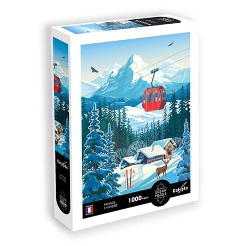 Calypto 3907201 Winterlandschaft, 1000 Teile Puzzle mit Soft-Touch, winterliches Motiv mit samtiger Oberfläche, für Erwachsene und Kinder ab 9 Jahren, Nachauflage