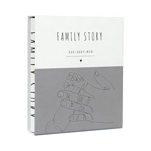 Photo Album 4x6in Holds 200 Pictures -Archival Board CoverClear Slip-in Pocket Sleeves Memory Book for Wedding Family Anniversaries Baby VacationsFamily and Friend Gifts (Family Story)