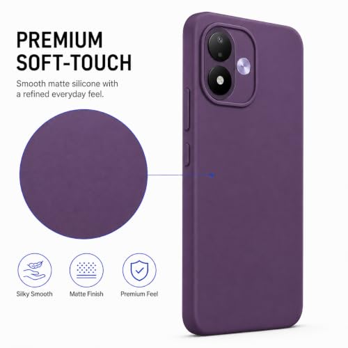 Image of FIRST MART Matte Silicone Back Cover for Redmi Note 17 - Purple