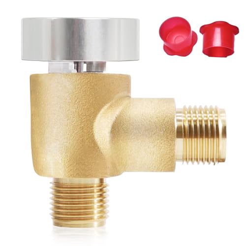 Upgraded Brass RV Vacuum Breaker Check Valve 571-VAC-CHK-A Camper Trailer Flusher Check Valve fit for b&b Model 571 Check valve Replace Leaking Vacuum Breaker on Black Tank System 1/2 DN Male