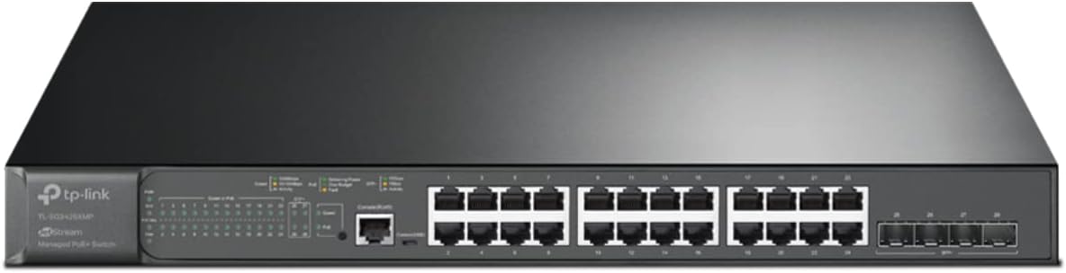 Omada SG3428XMP, 24 Port Gigabit Smart Managed L2+ PoE Switch