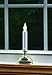 Battery Operated LED Flameless Window Candle Pewter/Silver Finish with Dusk to Dawn Sensor and White Flame