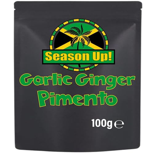 Garlic Ginger Pimento Powder Jamaican Seasoning 100g Caribbean Seasoning Premium Seasoning Mix for BBQ Cooking Grilling Roasting and Marinades Dry Rub for Meats and Fish