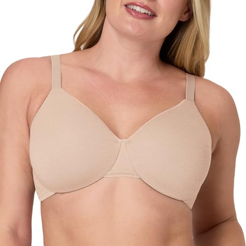 Bali T-Shirt, Cotton Collection Underwire Bra for Women, Full Coverage, Moisture-Wicking