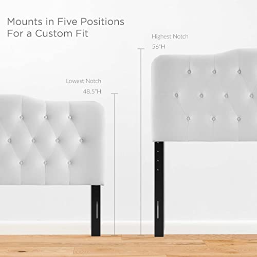 Modway Annabel Diamond Tufted Performance Velvet Full Headboard In White #TOP2