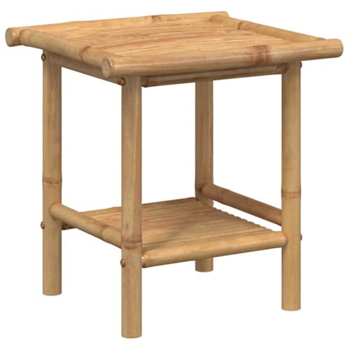 vidaXL Table Basse 45x45x45 cm Bambou, Table d'appoint, Bout de canapé, Table d'accent, Table de Salon, Table Centrale, Table d'extrémité, Table à thé