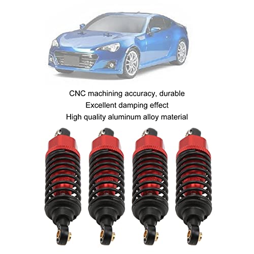 Oumefar 4 Pack Shock Absorber Damper RC Adjustable Shocks Absorber Springs Set Upgrade Parts for TT?01 TT?02 TA05 TL?01 TA03 MF?01X(Red) - Image 4