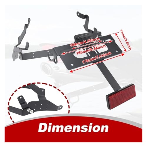 Support de plaque d'immatriculation moto arrière pour virées et circuits CBR600RR
