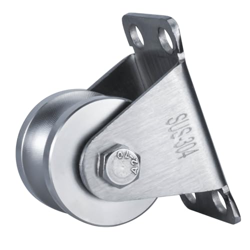 Cable Pulley Wheel Wall Mount, Duplex Bearings, Stainless Steel Rope Pulley for Pulley System, Sliding Gate, 1 Pack