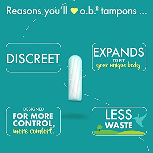 o.b. Pro Comfort  Applicator Free Digital  Tampons, Regular Absorbancy, 40 Count (Pack of 1) - Thumbnail 4