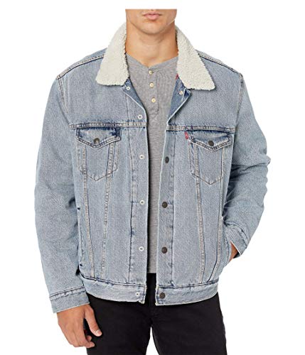 Image of Levi's Men's Sherpa Cotton Blend Standard Length Trucker Jacket