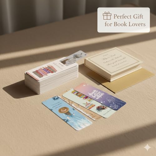 Image of CJ'S Book Marks | Bookmarks for Books Aesthetic | Set of 10 (7 x 2 INCHES) with Free Sticker | Book Marks Aesthetic | Paper Bookmark | Gift for Him /Her, Designer's Multi-Color