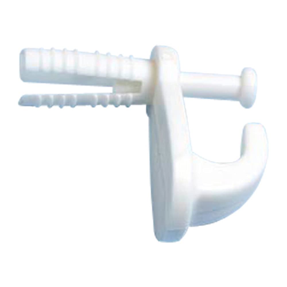 Merriway BH05322 (10 Pcs) Knock-In Hook Cavity Wall & Hollow Door Plastic - Pack of 10 Pieces