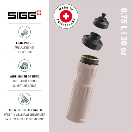Sigg - Botella de Agua de Aluminio para Bicicleta - WMB Sports Dusk - Con Tapa Deportiva de 3 Etapas - Certificada Climate Partner - A Prueba de Fugas - Ultra Ligera - Libre de BPA - Accesorios Deportivos y para Bicicleta - Dusk - 25 Oz miniatura 2