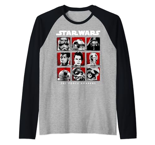 T-shirt Star Wars Force Awakens baseball raglan graphic tee pour fan de film