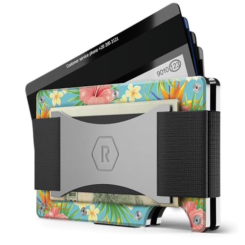 Image of Ridge Wallets - Slim Minimalist Front Pocket Wallet for Men, RFID Card Holder, Tropical, Hex Ridge