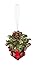 GANZ 2.5" Kyrstal Kiss Ball Ornament, Tiny Mistletoe Jewel, Red  - Wedding Acrylic Kissing Crystal- KK235