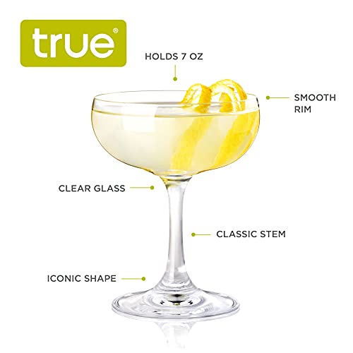 True Coupe Glasses Martini Daiquiri Manhattan Cocktail Barware Glass, 7