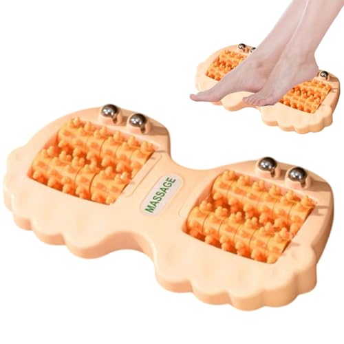 DzpKrka Masaje de reflexología de pies, rodillo de punto de presión, rodillo de masaje de pies | Rodillo de masaje de pies de doble punto de presión para adultos, mujeres, hombres, mamá y papá