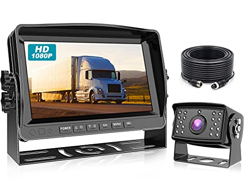 Fookoo Ⅱ HD Backup Camera System Kit, 9" 1080P Reversing Monitor+IP69 Waterproof Rear View Camera, Sharp CCD Chip, 100% Not Wash Up, Truck/Semi Trailer/Box Truck/RV (DY901-Wired) by Fookoo - Used condition - US$115.70