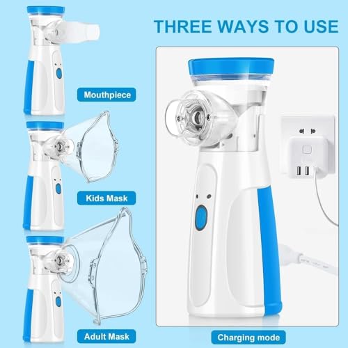 Image of Portable Mesh Nebulizer Machine with Carry pouch | Carry Pouch, Wireless, Dual Power, Auto Shut Off, Ultrasonic Nebulizer Machine, 2026 model