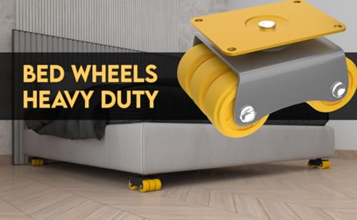 ZAROONI Caster Wheels for Furniture, Heavy Duty upto 850Kg, Bed Castor Wheels for Furniture Moving- Sofa, Bed, Counter with Poly carbonate Wheels and Top Plate Rotating 360 Degree (Pack Of 8)