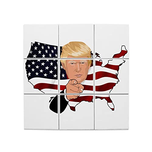 Carreaux céramique Donald Trump pour décorer un salon style USA