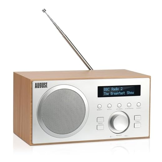 DAB+/FM Radio mit Bluetooth-August MB420-Digitales Küchenradio mit Holzgehäuse mit RDS-Funktion 60 Presets Hifi Lautsprecher 5W - Radiowecker mit Sleeptimer Alarm Snooze - USB/Aux-In/Aux-Out