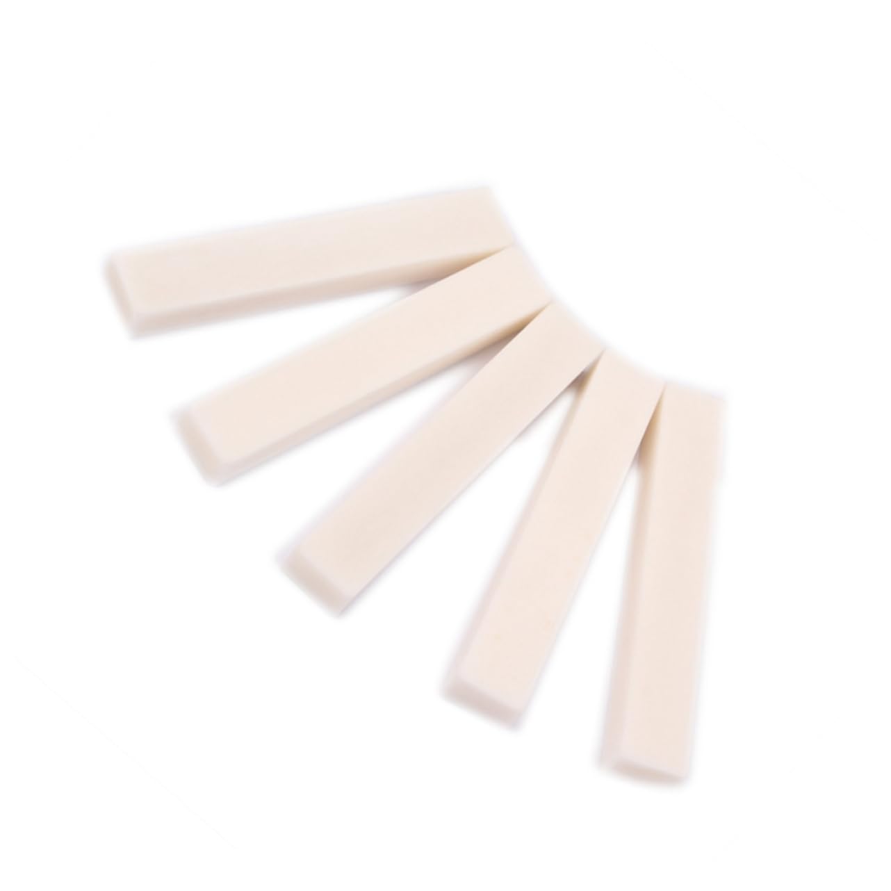 CIMAXIC Guitar Bone Saddles Set of 5 Real Beef Bone Material Guitar Saddle Nuts Acoustic Guitar Saddles Guitar Bone Nut Bridge Replacement