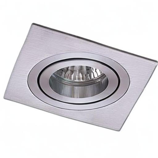 wonderlamp Clasic W-E0 Foco empotrable cuadrado GU10, Aluminio, 10 UNIDADES