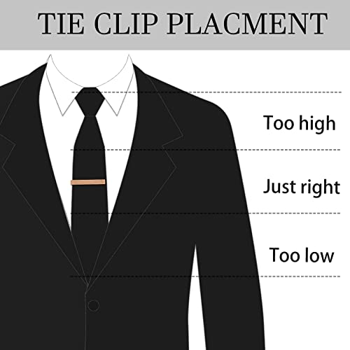 Hawson 2 Inch Tie Bar Clips For Men Rose Gold Necktie Accessories Perfect Wedding Business Gift #TOP4