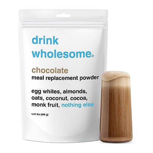 Drink Wholesome Chocolate Meal Replacement Powder | Easy To Digest & Gut Friendly | Simple Ingredients | Minimally Processed | Additive Free | Dairy Free | Lactose Free | Gluten Free #TOP17