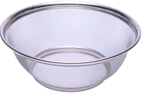 Cesta Peneira De Malha Fina Em Inox Redonda Escorredor 28 cm Para...