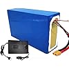 72V 20Ah 30Ah 40Ah Lithium ION Battery Vélo Électrique, Batterie Au Lithium Haute Capacité pour Moteur De Scooter De Vélo Électrique avec Chargeur + Prise XT60,72v 40ah