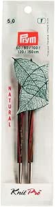 Stricknadelspitzen PRYM Natural 5,00 mm farbig 12,8 cm 223326