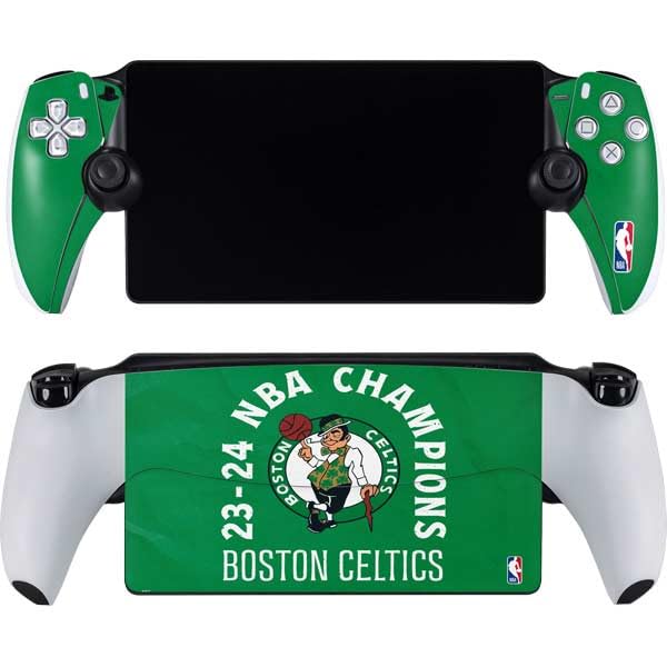 Skinit Decal Gaming Skin Compatible with PlayStation Portal Remote Player - Officially Licensed 2024 NBA Champions Boston Celtics Design
