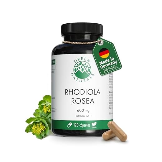 Rhodiola Rosea cápsulas - Alta dosis: 600 mg por cápsula - Suministro para 4 meses (120 cápsulas) - Raíz de rosa - Green Naturals®
