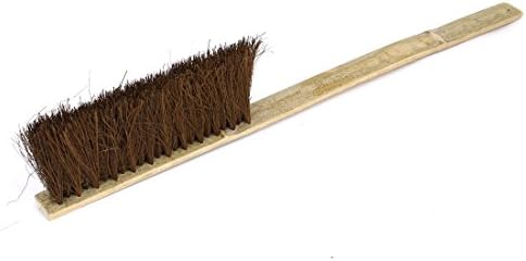 Aexit 55cm Long Painting Supplies & Wall Treatments Bamboo Handle 5 Rows Bristle Brush Cleaning Tool Paint Rollers Coffee Color