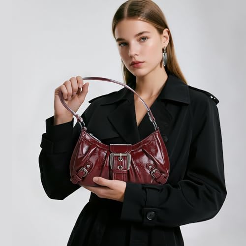 Bolso de hombro mujer tipo clutch con asa y cierre miniatura 2