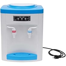 Desktop Water Cooler Dispenser, Electric Hot Cold Water Cooler Dispenser with 2 Temperature Settings for Home Office Dorm Coffee