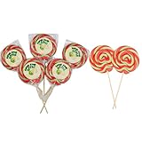 Super Sour Apple Lollipop 5 x 75g - Sour Apple Flavoured Wrapped Hard Candy Lollipop