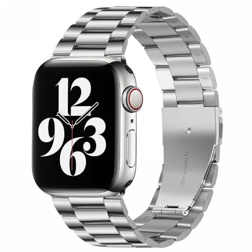 Bracelet métal argenté 40mm et coque rigide pour iWatch