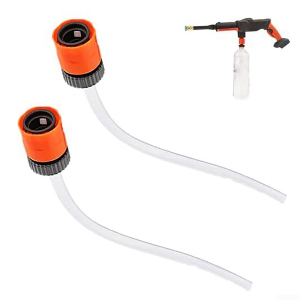2 Pack Quick Connect Adapter, for WORX High Pressure Washer, Leak-Proof Hose Connector, Portable Orange Plastic Cleaning Tool