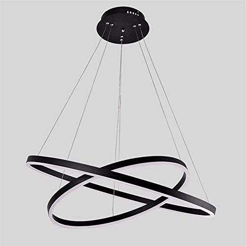 Lámpara Colgante moderna de 2 luces LED ajustables para pasillo y dormitorio en negro
