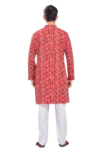 Image of Studio Shringaar Men's Polyester Relaxed Fit Straight Kurta