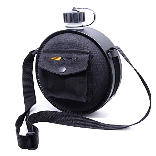 NTK, Cantil para Agua com Capacidade de 1,9 Litros, em Formato Circular, Alça Tiracolo, na Cor Preta