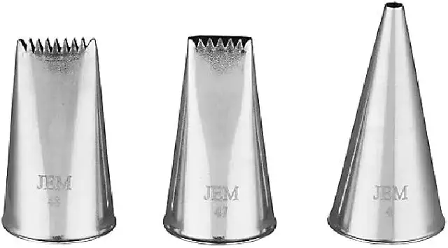 Basket Weave Nozzle Set - 3-Piece Stainless Steel Cake Decorating Kit