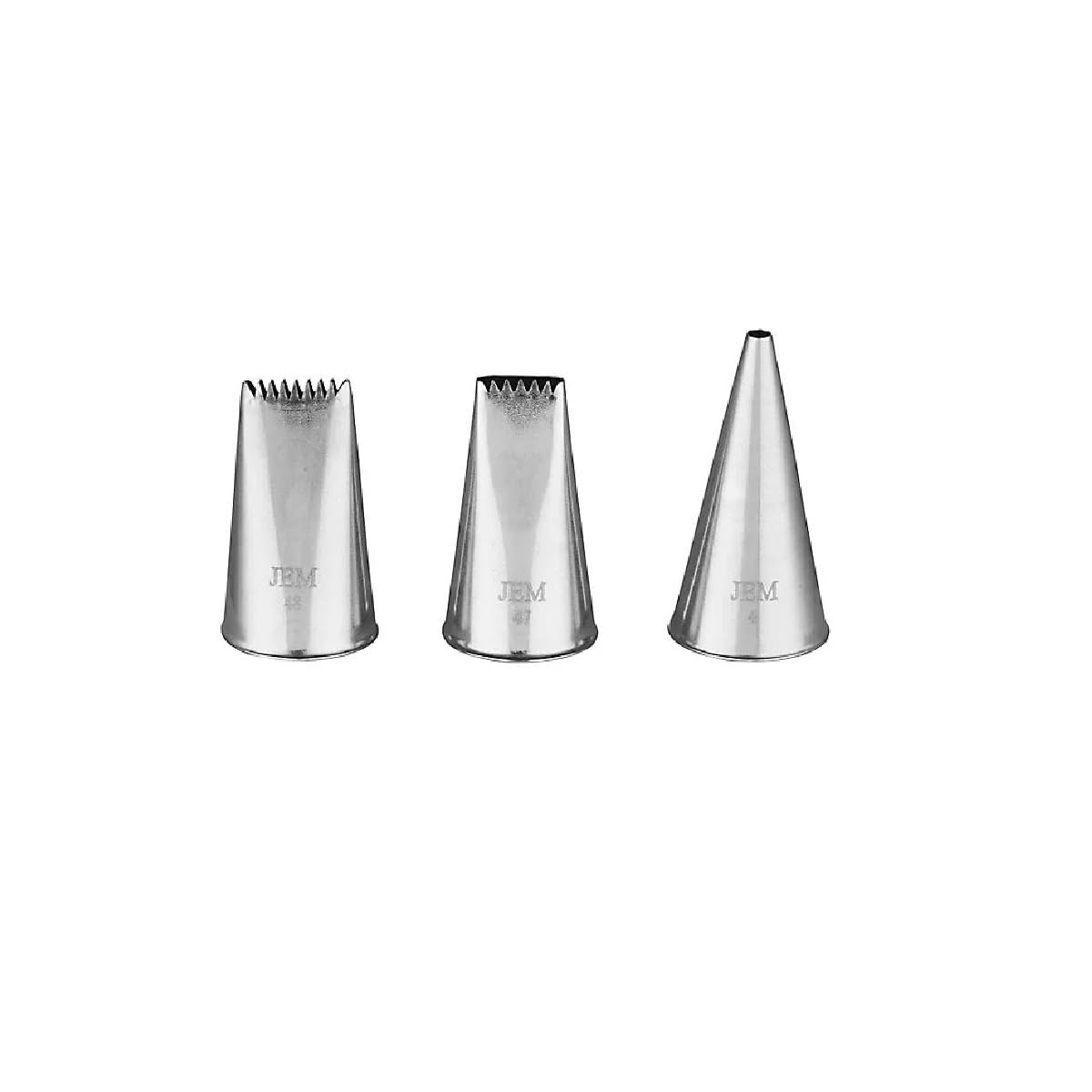 Jem Nozzle Set Basket Weave Collection Piping Tips Stainless Steel Nozzles (3 Pack)