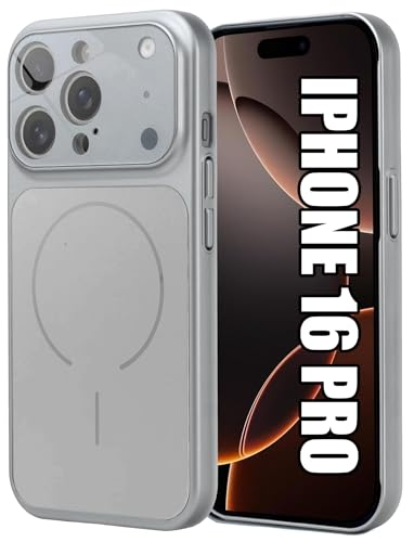 Image of SHINESTAR iPhone 16 Pro Case - Premium Shockproof Protective Cover, Wireless Charging Compatible, Slim & Durable Luxury Back Cover with Camera Protection (Silver)