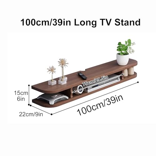 Console multimédia suspendue 100 cm : fixez votre support TV flottant